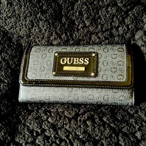 Gray/black Guess wallet